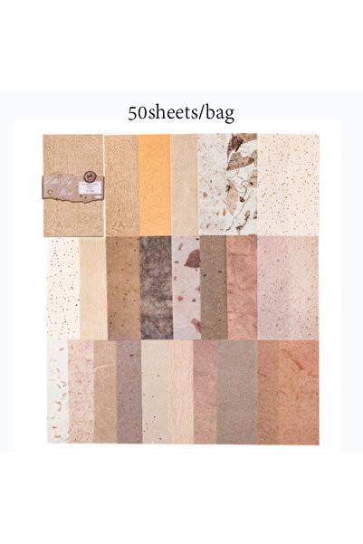 Choice 1 50 Sheets Morandi Pastel Texture Scrapbook Paper for Scrapbooking DIY Planner Journal Notebook D.