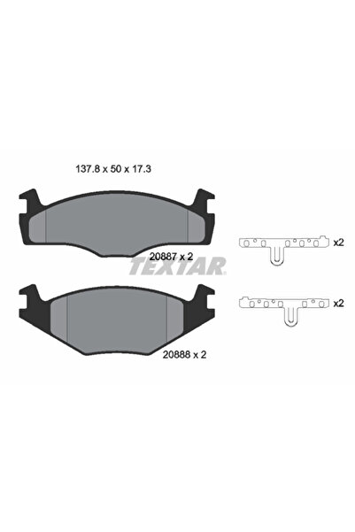 TEXTAR Set Placute Frana Frana Disc Seat Cordoba/Ibiza 2 Vw Derby/Polo 2/Polo 3