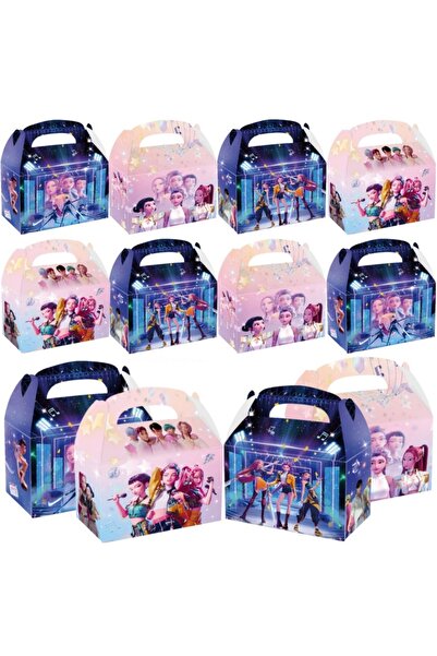 Disney 16x9.5x9.5cm 12PCS Kpop Demon Hunters Party Favor Treat Boxes Paper Gift Big with Handles for Snacks