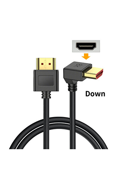 Choice كابل HDMI 2.1 بدقة 8K بطول 0.6 متر وسرعة 48 جيجابت في الثانية ودقة 8K عند 60 هرتز/4K عند 240 هرتز وHDCP وHDR بزاوية 90 درجة - سلك مرن فائق النحافة