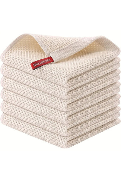 Choice 5pcs Beige 1/5pcs Towel Soft Absorbent Dishcloth Kitchen Dish Rags Hon...