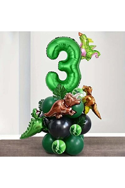 Choice رقم 32 بوصة ديناصور 25 قطعة - 3 25 قطعة مجموعة رقمية ديناصور الغابة ال...