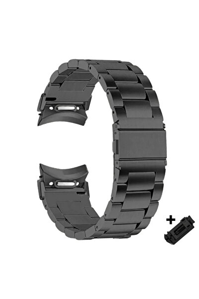 CAOWTAN Galaxy watch 7 44mm Black No Gaps Quick Fit Stainless Steel Strap For...
