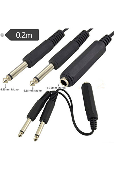 BSN النوع أ 1 قطعة 6.35 مم ذكر وأنثى إلى 2 6.35 مم كابل محول أنثى 1/4 6.35 مم قابس إلى J مزدوج 6.35 مم