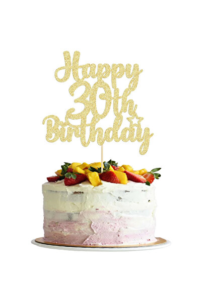 Choice Gold 1Pc Happy 18th Birthday Cake Topper Cheers to 18 Years Old Birthday Cake Pick for Celebrating 1