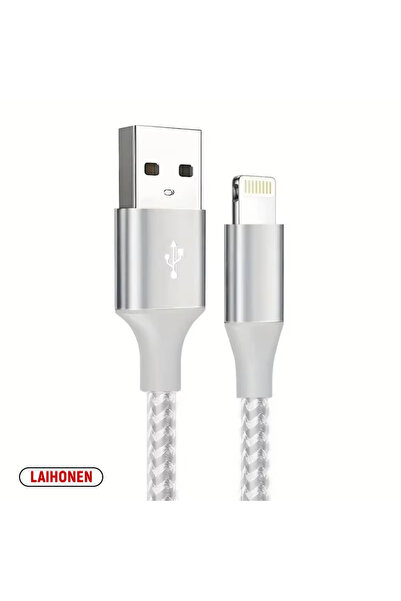 Choice كابل USB A إلى Lightning من LAIHONEN بطول 1 متر و2 متر و3 متر، أبيض ال...
