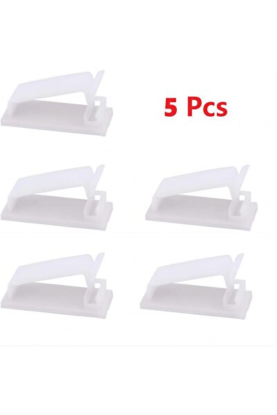 Choice 5PCS-White Self Adhesive Cable Management Clips Cable Organizers Wire Clips Cord Holder for TV PC Et