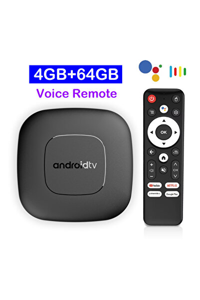 Choice 4G 64G Voice Remote Smart TV Box 8GB 128GB Android 14 ATV Allwinner H313 Google Assistant 8K Video 4