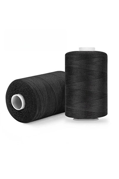 Choice خيط بوليستر عالي السرعة بطول 1000 ياردة - خيط خياطة منزلي باللونين الأ...