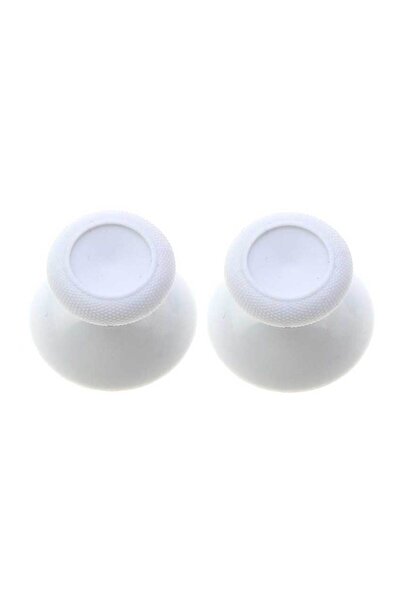 JCD White 2 Pieces 3D Analog Thumbstick Thumb Stick Mushroom Joystick Cap Cov...