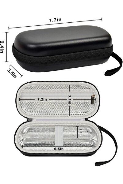Choice Black Epipen Medical Carrying Case, Travel Medication Organizer Bag for 2 Epipens or Auvi-Q, Inhaler