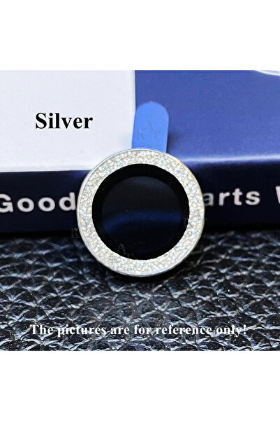 Choice Tempered glass iPad A16 11th (NEW Silver New 3D Glitter Metal Ring Cam...
