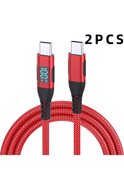 Choice كابل بيانات شحن سريع من النوع C إلى النوع C بطول 1 متر، قطعتان باللون ...