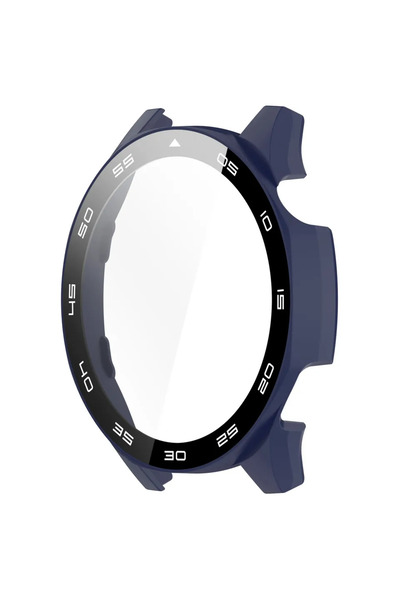 CAOWTAN جراب GT5 46 مم أزرق داكن لساعة هواوي GT 5/GT5 Pro مقاس 46 مم مع واقي شاشة من الزجاج المقوى وH