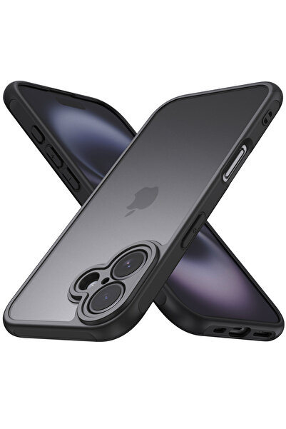 Choice جراب هاتف شفاف غير لامع أسود لهاتف iPhone 11 12 13 14 15 16 أسود خلفي ...