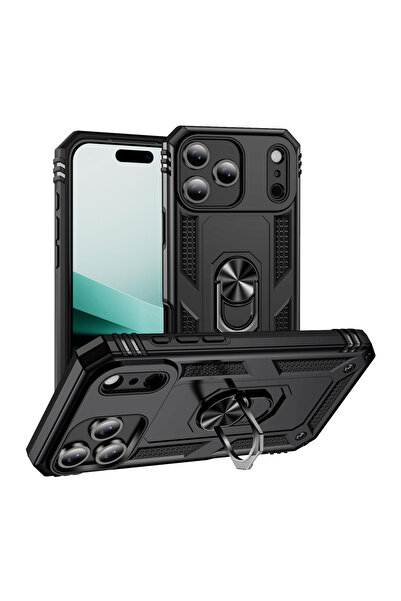 Choice iPhone17 Pro Black For iPhone 17 Pro Max Shockproof Folding Armor Case...