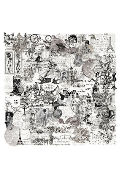 choice2 50 قطعة 10/30/50 قطعة ملصقات فنية شفافة باللونين الأسود والأبيض للحيو...