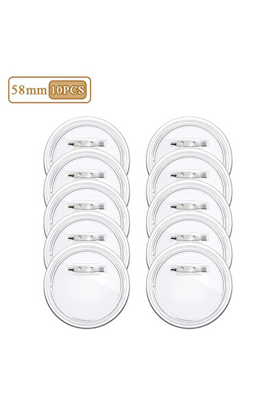 Choice مجموعة صنع الشارات 58 مم - 10 قطع، أزرار دبابيس دائرية DIY، لوازم بطاقات الأسماء المخصصة، دبابيس التنكر