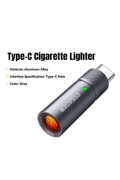essager ولاعة سجائر صغيرة من النوع C ذكر من النوع C مزودة بسلك تنجستن آمن وموفر للطاقة مع