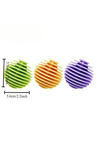 Choice3 3 كرات غسيل ناعمة لغسالات الملابس المنزلية، أداة لمنع تشابك كرات الغس...