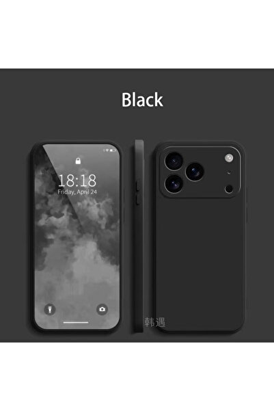 Choice جراب هاتف iPhone 17 Pro Max أسود مربع من السيليكون السائل لهاتف Apple iPhone 17 Pro Max 17 Air Soft Cov