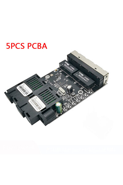 Choice1 5 قطع فقط PCBA الألياف البصرية إيثرنت مفتاح الوسائط محول وضع واحد 4 R...