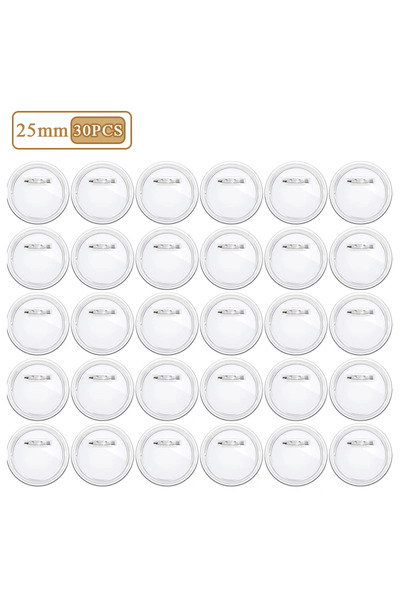 Choice مجموعة صنع الشارات 25 مم - 30 قطعة، أزرار دبابيس دائرية DIY، لوازم بطاقات الأسماء المخصصة، دبابيس الزينة، جزء تأثيري