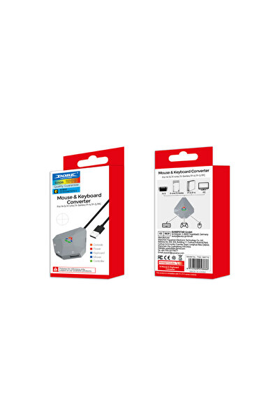 Choice محول لوحة مفاتيح وماوس سلكي أبيض بمنفذ USB مع مؤشر LED لجهاز PS4/PS3/X...