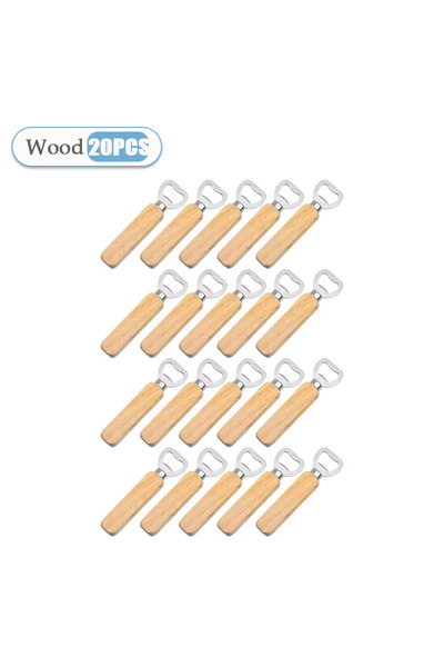 Choice فتاحة زجاجات بيرة بمقبض خشبي من الخشب - 20 قطعة، 1-40 قطعة، فتاحة زجاج...