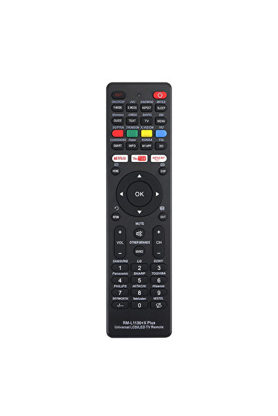 Choice black New Universal RM-L1130+X Replacement Remote Control For All Brand Television TV RM-L113+12 RM-