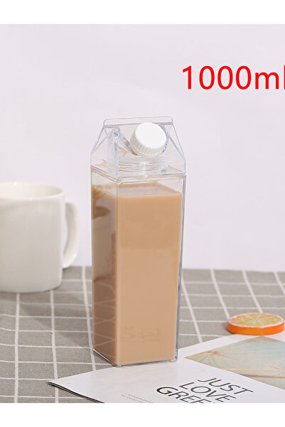 Choice زجاجة مياه شفافة من كرتون الحليب سعة 1000 مل 500/1000 مل، علبة بلاستيك...
