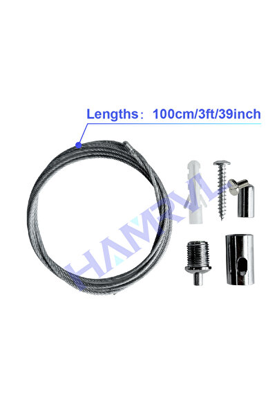 Choice مجموعة تعليق إضاءة جراج سداسية الشكل من 10 قطع بطول متر واحد - سلاسل ت...