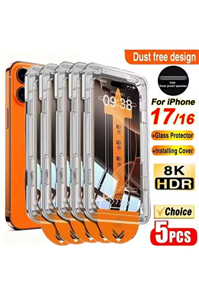 Choice6 واقي شاشة زجاجي مقوى عالي الوضوح لهاتف آيفون 17 إير، عبوة من 5 قطع (1...