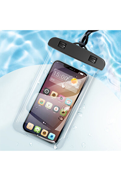 Choice جراب هاتف أسود مقاوم للماء وحقيبة مقاومة للماء للسباحة وحقيبة حماية عالمية للهاتف تحت الماء