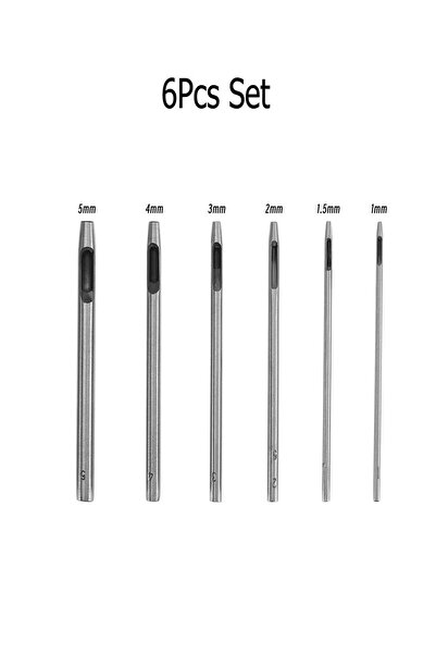 Choice 6 قطع من أدوات ثقب الجلد - 6 قطع من أدوات ثقب الجلد المجوفة المصنوعة م...