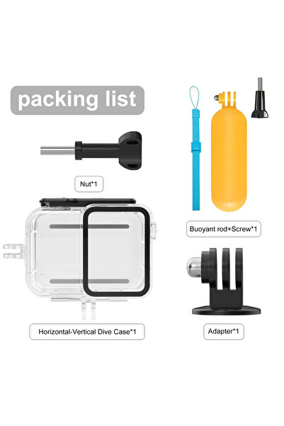 Choice Case and float rod Waterproof Housing Protective Cover Underwater 45M ...