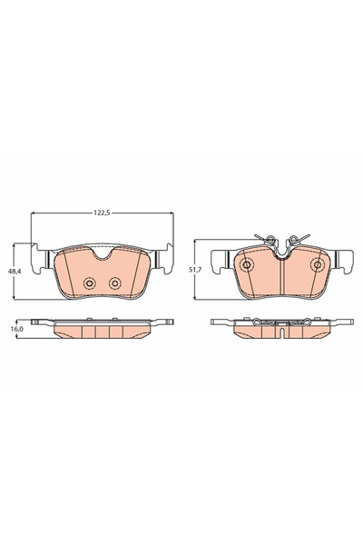 TRW Set Placute Frana Frana Disc Volvo V90 2