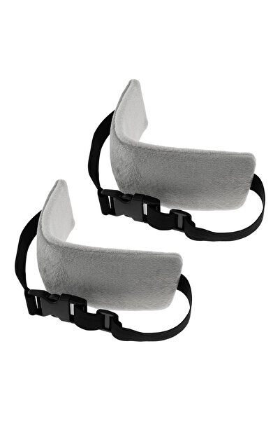 Choice رمادي قطعتين حزام دعم الرأس قابل للتعديل وسادة السفر الطائرات شريط دعم...