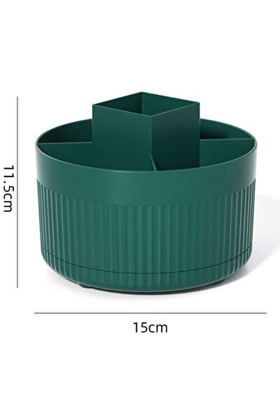 Choice حاوية تخزين فرش المكياج الدوارة ذات الدوران 360 درجة باللون الأخضر، رف...