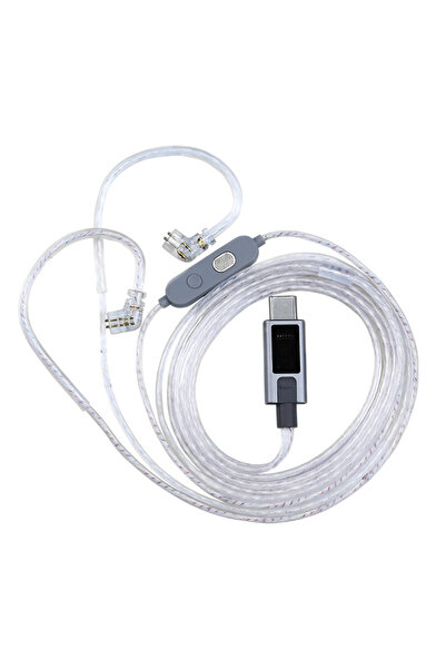 Choice كابل سماعة رأس KZ M2 من النوع C مع ميكروفونين وكابل مطلي بالفضة من النوع C/3.5 مم وكابل ترقية لسماعات الأذن