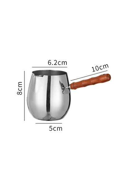 Choice وعاء قهوة تركي 300 مل، صانع قهوة من الفولاذ المقاوم للصدأ بمقبض طويل، وعاء قهوة موكا بمقبض طويل K