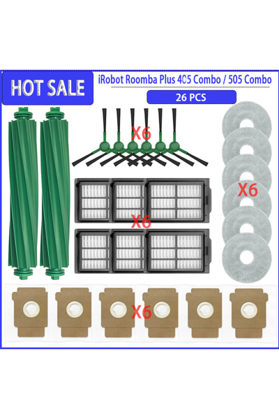 Choice 005 متوافق مع مجموعة irobot Roomba Plus 405 / 505 وفرشاة جانبية رئيسية...