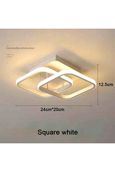 Choice إضاءة سقف الممر LED الحديثة 25 واط، إضاءة منزلية Nodic، إضاءة سطحية LED، 3 ألوان، تيار متردد 90-260 فولت، أبيض، B