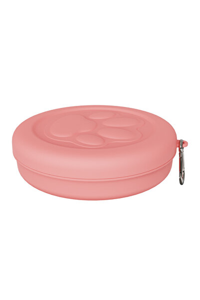 Choice وعاء طعام وماء محمول للكلاب الأليفة باللون الوردي، وعاء شرب متين للحيو...