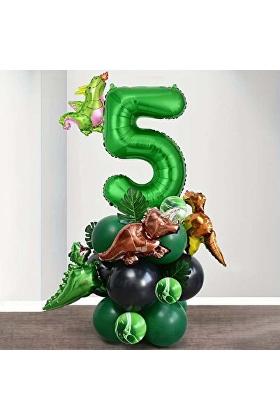 Choice رقم 32 بوصة ديناصور 25 قطعة - 5 25 قطعة مجموعة رقمية ديناصور الغابة ال...