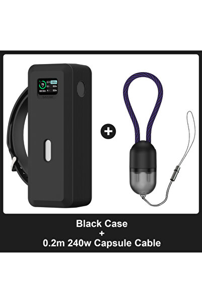 Choice Black set Silicone Case for Anker 737 Power Bank 140W 24000mAh PowerCore Charger TF/SIM card PIN sto