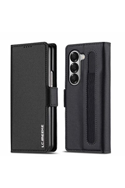 Choice Galaxy Z Fold7 Black Premium Leather Phone Case for Z Fold 7 6 5 4 3 F...