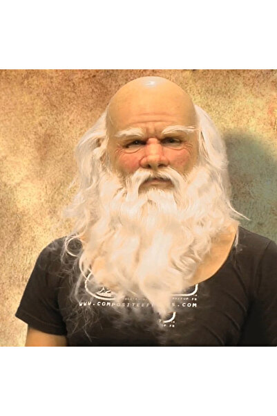 Choice Multicolor Halloween Mask for Adults,Santa Claus Mask with White Beard Latex Christmas Adults Full F