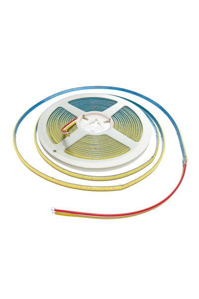 Choice شريط إضاءة LED متغير اللون بطول 5 أمتار، 2700 كلفن - 6500 كلفن، 12 فولت تيار مستمر، عرض 10 مم، لوحة دوائر مطبوعة، 12 فولت 24 فولت تيار مستمر، CCT، COB