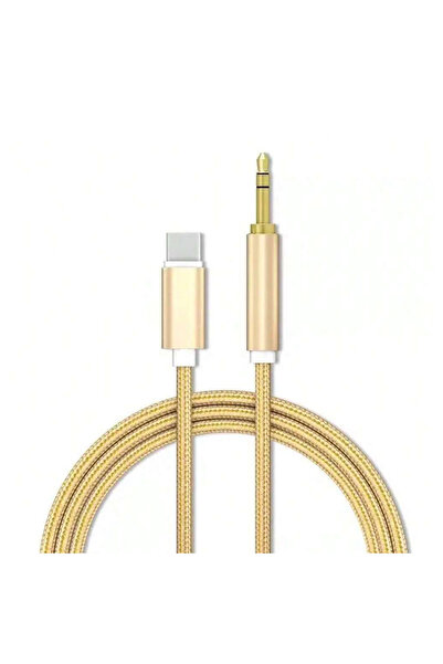 Choice كابل ذهبي من USB Type C إلى 3.5 مم AUX Audio Cable سماعة رأس ومكبر صوت...